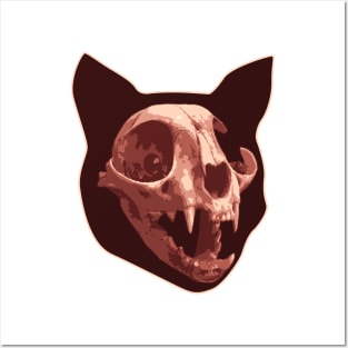 Cat Skull Posters and Art